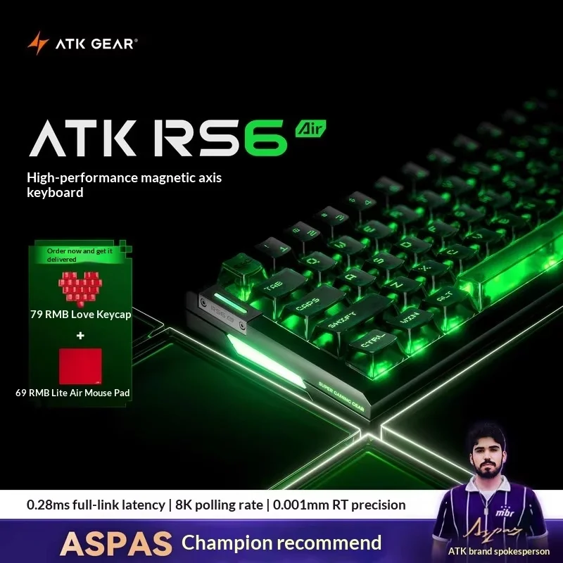 

ATK RS6 Air Magnetic Axis Keyboard - Gaming & Esports Dedicated High-End Single-Mode Mechanical Keyboard for Valorant