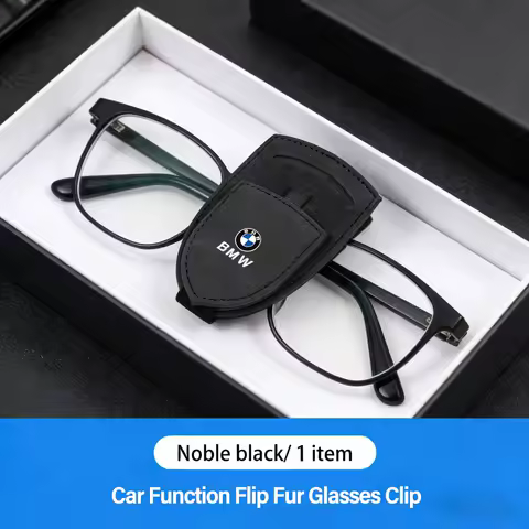 Car Sun Visor Glasses Box Sunglasses Clip Card Ticket Holder For BMW Series i3 i4 G07 G06 G05 G02 G01 F48 F39 G42 G30 G20 G26