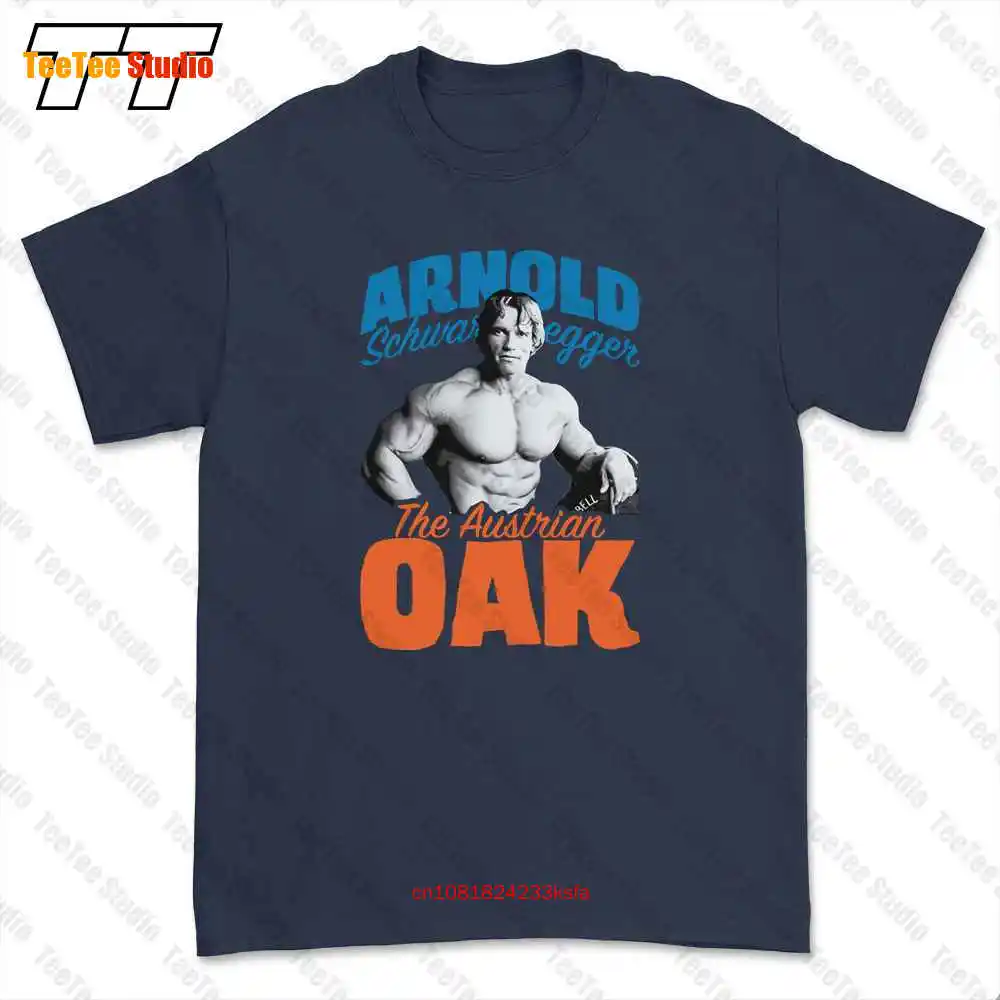 Arnold The Austrian Oak Schwarzenegger Bodybuilding Gym T-shirt Tee RQLL