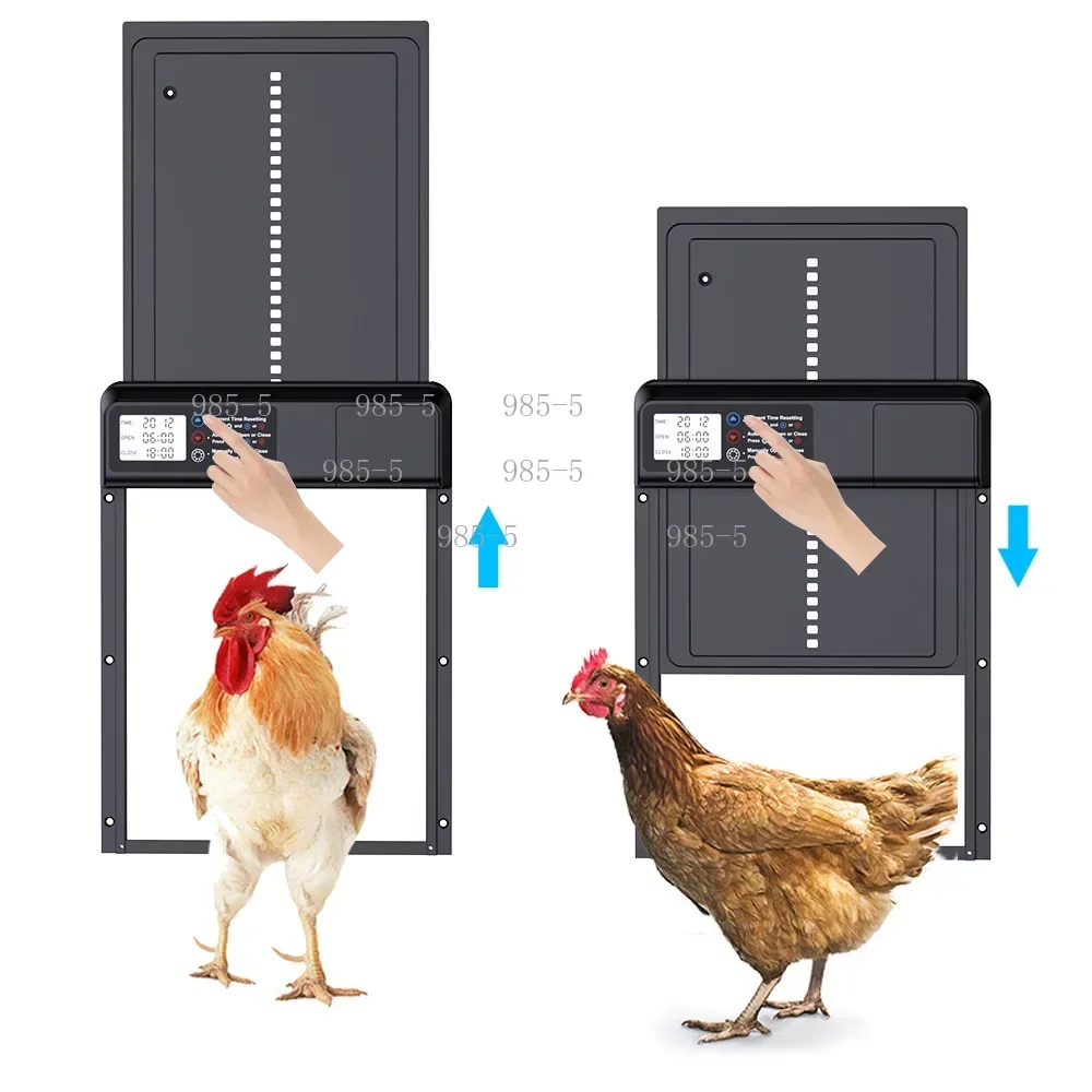 Smart Automatic Chicken Coop Door, Light Sensor & Timer Control, Auto Open Close