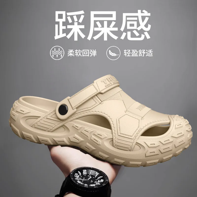 

Men Slippers High Quality Classic Outdoor Anti-Slip Garden Shoes Lightweight Fashion Casual Sandals Sandals for Men plus size 48