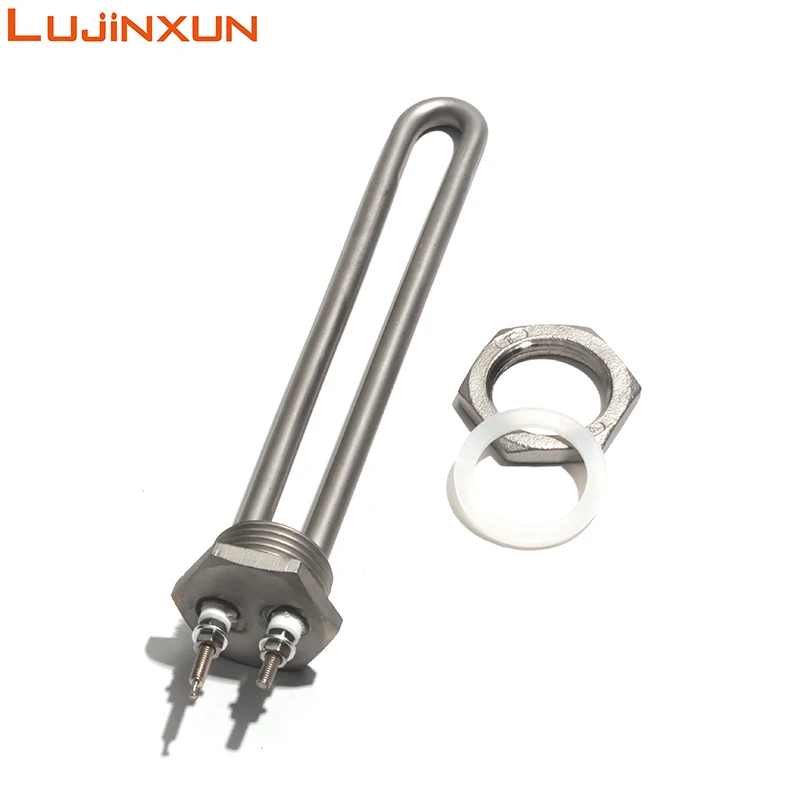 LUJINXUN 1 "elemento calentador de agua eléctrico tubo de calefacción DN25/32mm 12V24V36V48V 200W300W600W900W 304SUS tubo con contratuerca 1 ud.