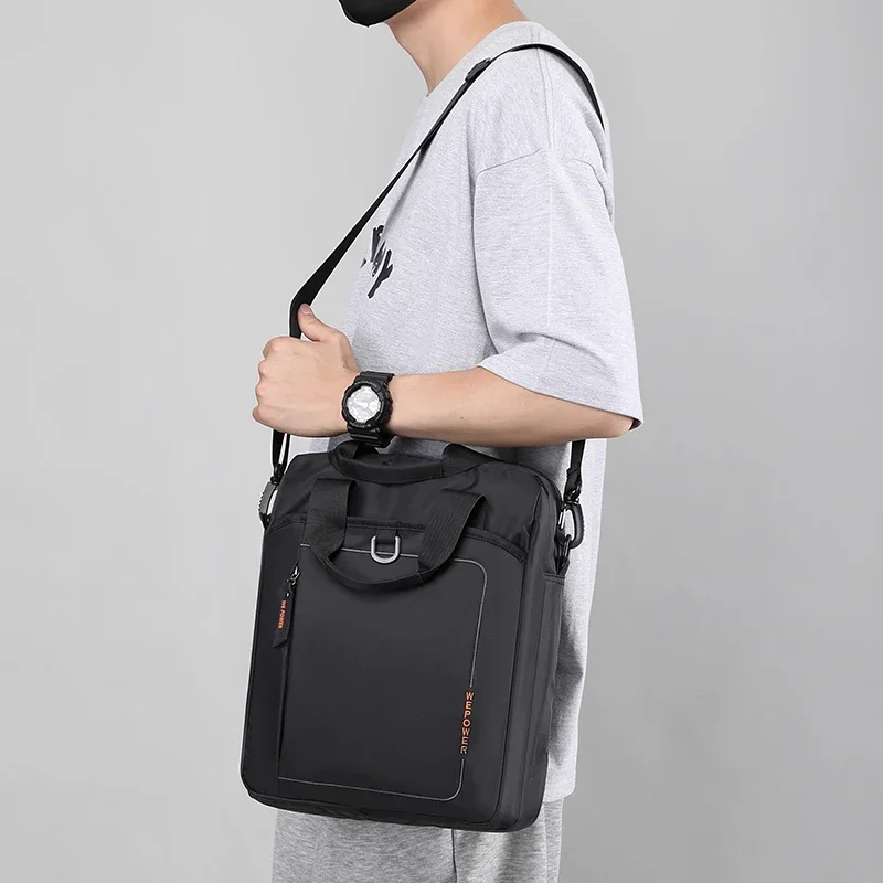 Męska torba na ramię o dużej pojemności Nylon Oxford Cloth Business Travel Crossbody Bag A4 File Book Work Bag Business Trip Handbag