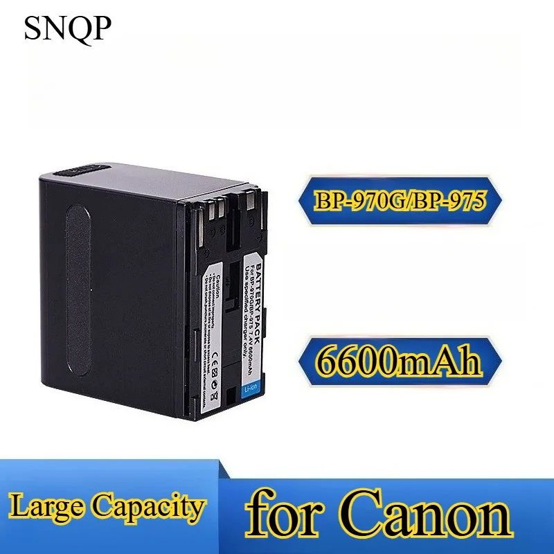 

Аккумулятор BP-970G/BP-975 большой емкости 6600 мАч, подходит для Canon XF305 XHG1S XHA1S XLH1S, совместимый с камерой BP-970 BP-975