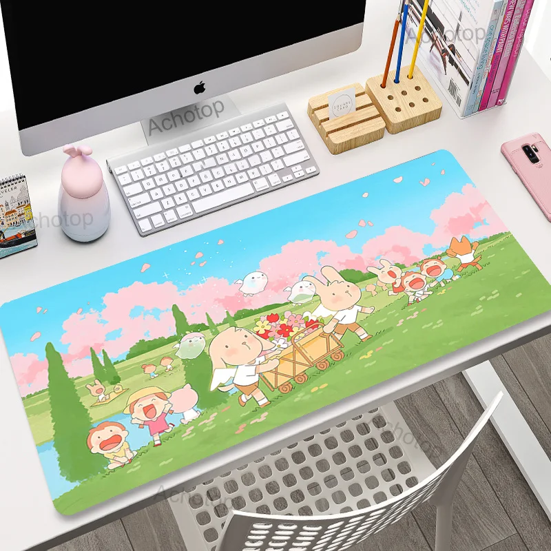 

Kawaii Green Mousepad Xxl Anime Mouse Pad Mat Gamer Computer Accessories Desk Deskmat Pc 900x400 Large Office Mats Mause Carpet