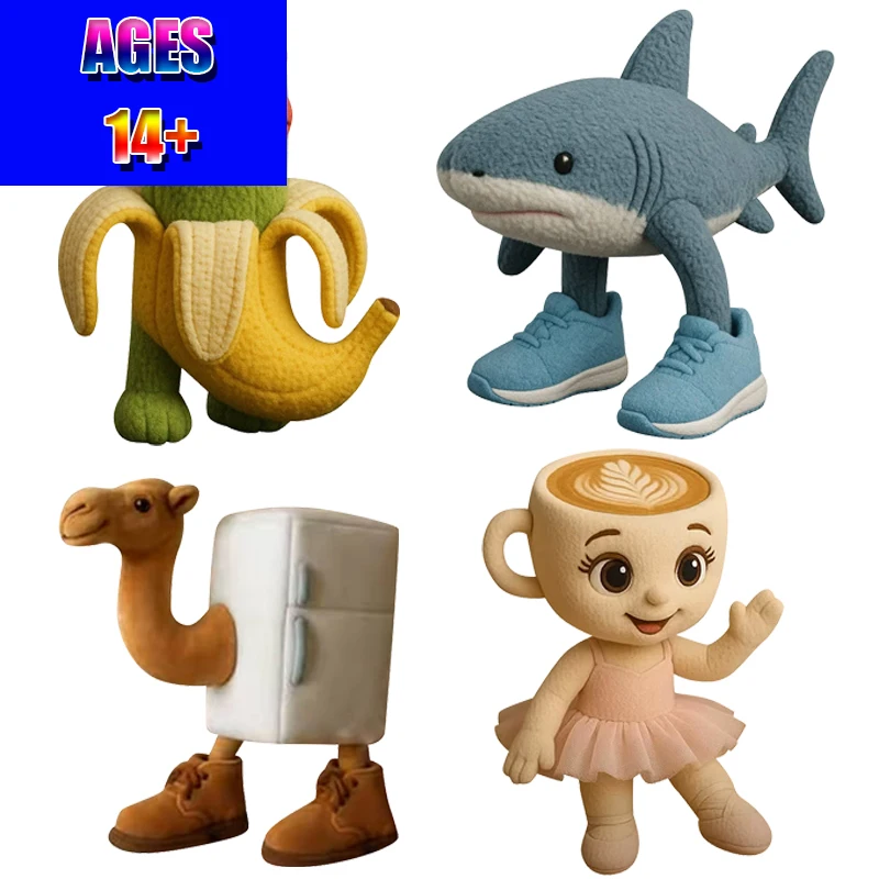 

1PCS Funny Shark The Classic of Mountains and Seas Creative Abstraction Action Figure ollectible Model Garage Kit Toys Gifts
