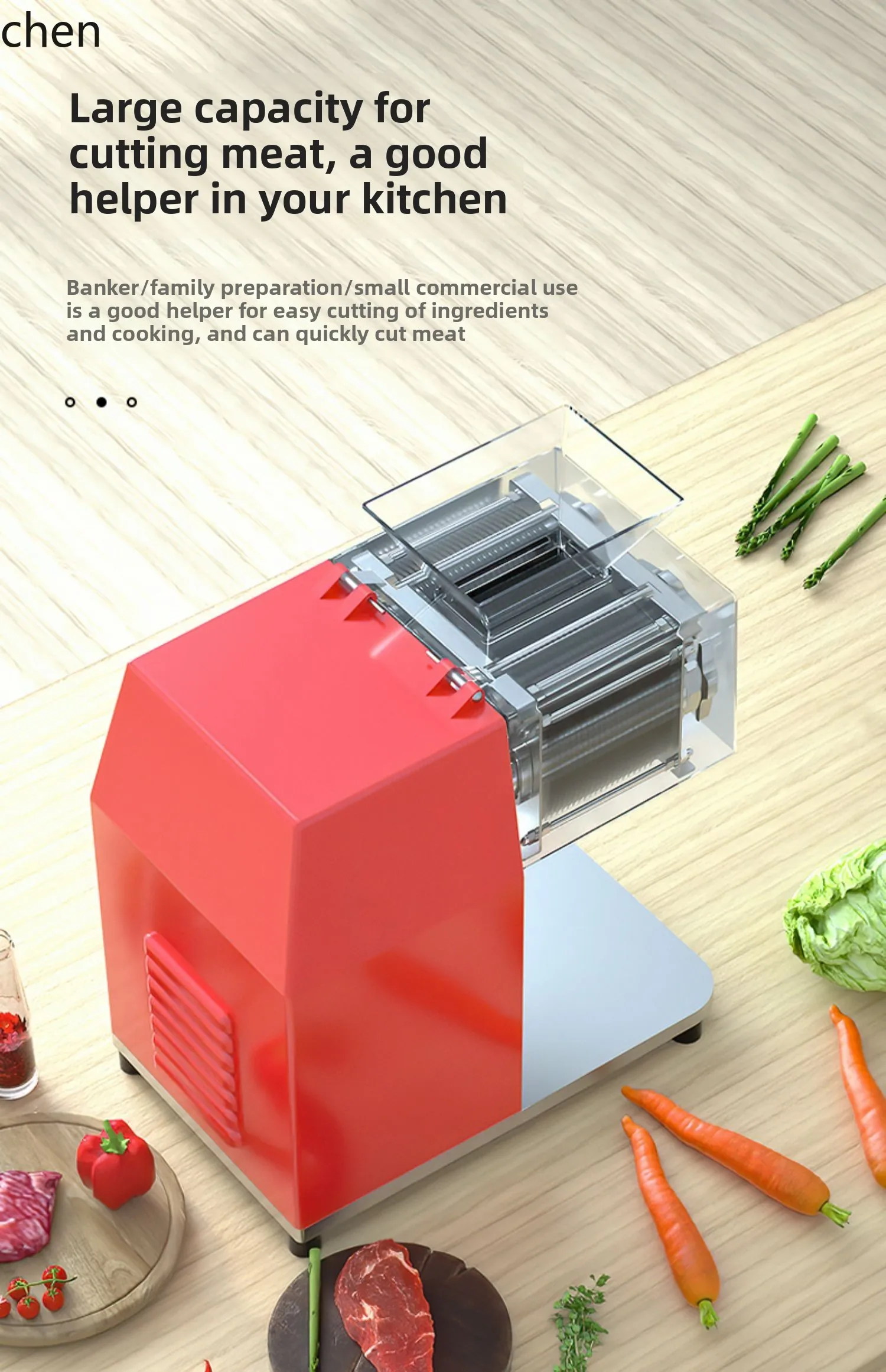 Affettatrice da tavolo elettrica automatica multifunzionale ZML ad alta potenza in acciaio inossidabile