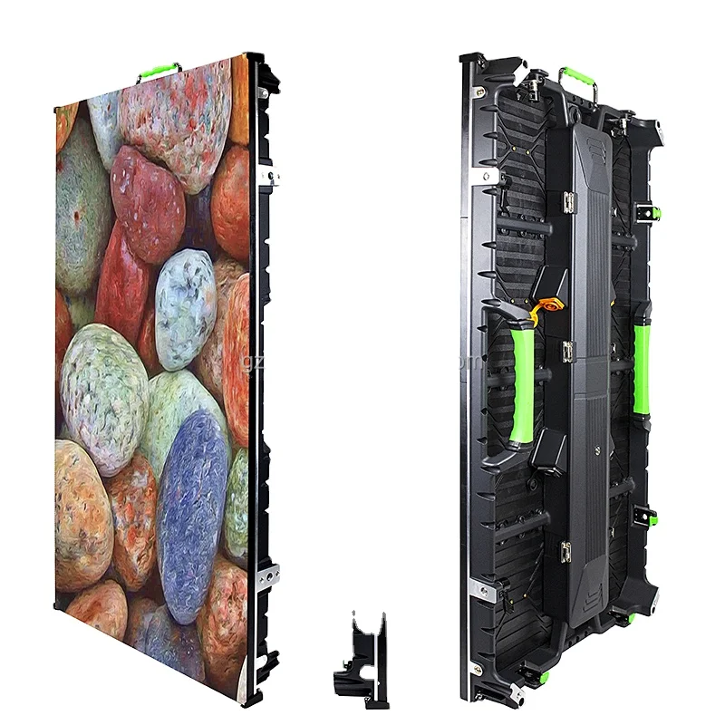 Kit Layar LED Luar Ruangan 5M X 3M 3.91 4.8 Rangka Sistem Pendukung Tanah Dinding Video LED 3Mm Pitch Piksel Tampilan LED Modular Hitam