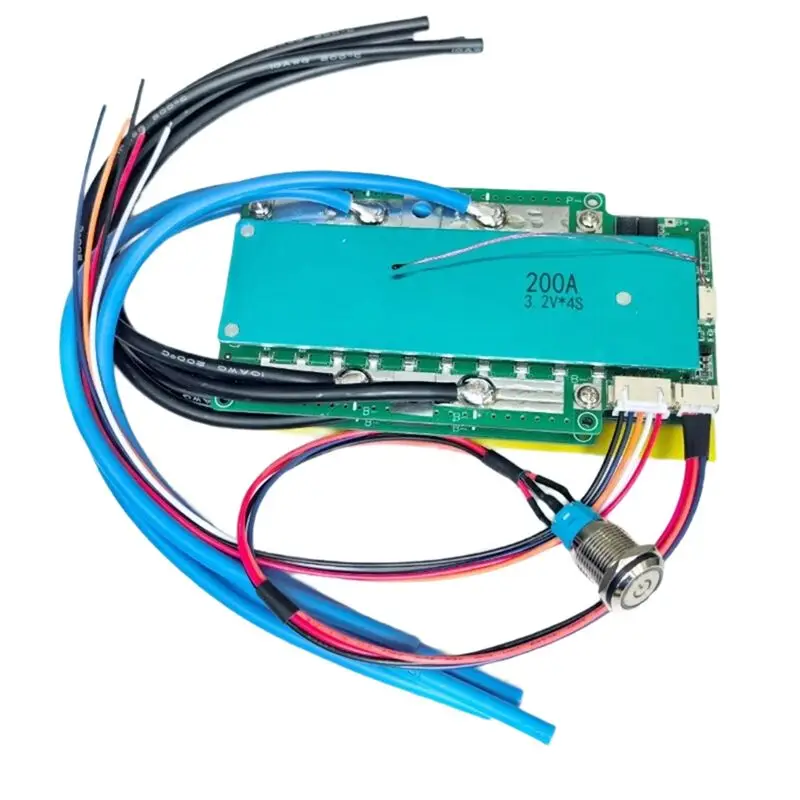 

Плата защиты аккумулятора AB46-BMS LFP для LiFePO4 4S 12.8V, для автомобилей, автодомов, инверторов, с контролем заряда/разряда и переключателем, 200А