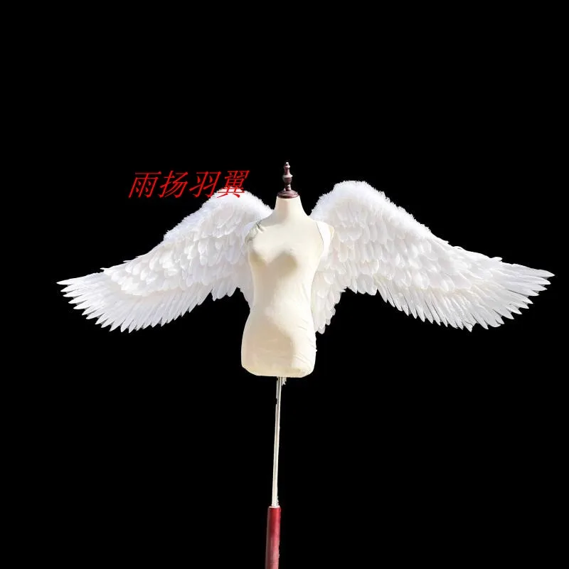Weiße Federflügel Modell Laufsteg Kostüm Super Wings Nachtclub Performance Requisiten Halloween Party Requisiten