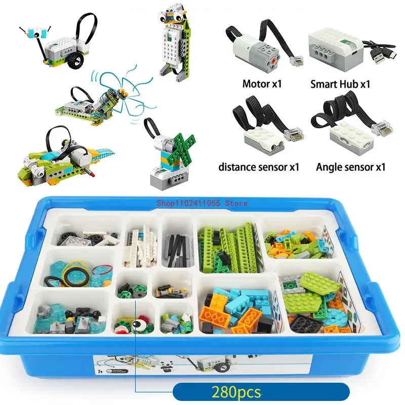 Clearance price Technical Parts WeDo 3.0 Robotics Construction Set Building Blocks Compatible 45300 Wedo 2.0 Educational Toys