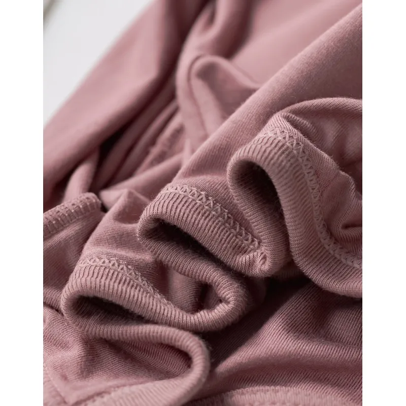 Summer New Ladies' Long Nightdress Women's Full-sleeved Skirt with Chest Pad, Mid-length Plus Size Home Loungewear Nightdress 5