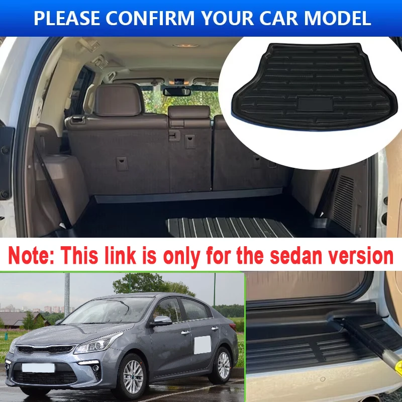 For Kia Rio K2 Tonic YB 2018~2024 2019 2021 2022 Car Rear Trunk Protector Pad Auto Waterproof Liner Anti-Fouling Mat Accessories - view 2