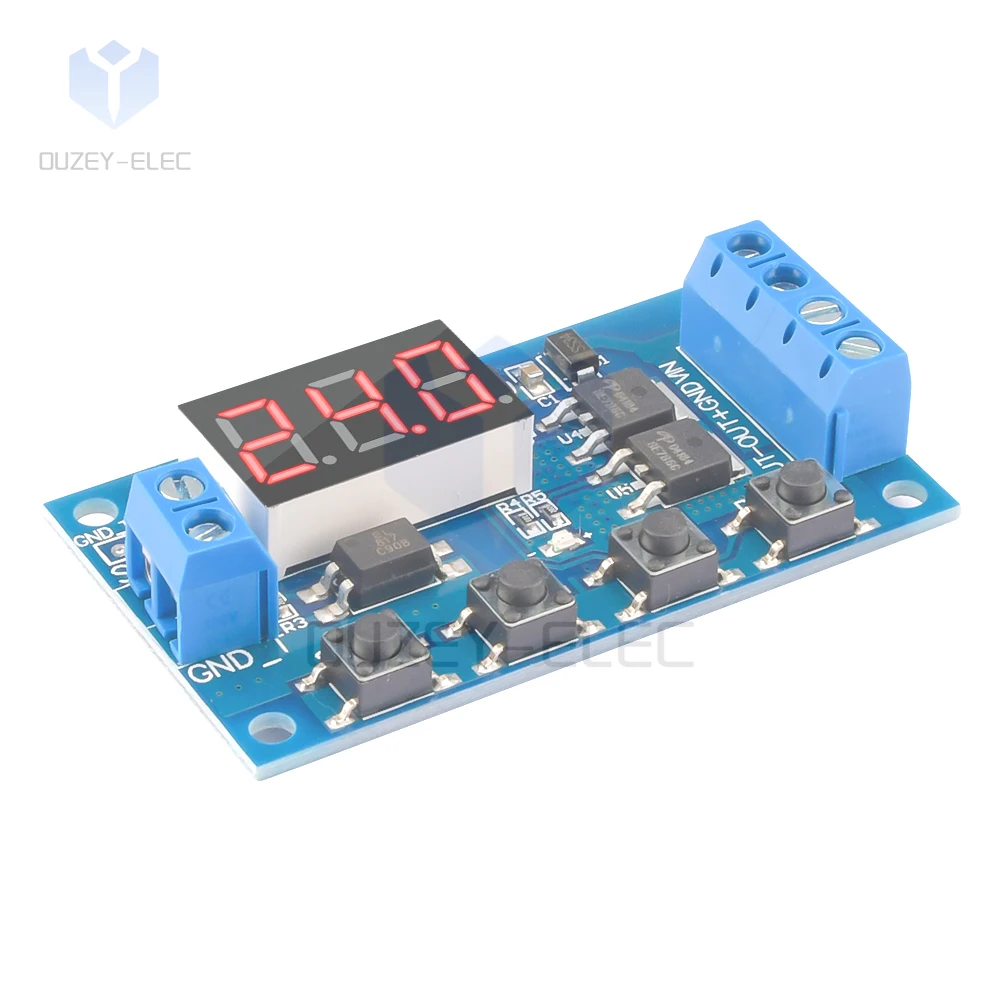 DC5-36V Dual MOS LED Digital Time Delay Relay DIY  Trigger Cycle Timer Delay Switch Circuit Board Timing Control Module