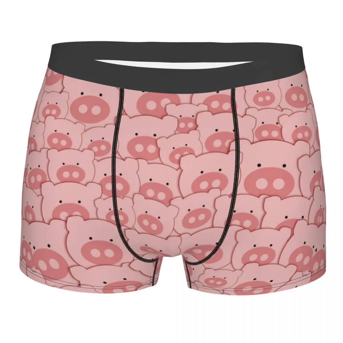 

Men's Pink Piggy Pig Boxer Shorts Panties Breathable Underwear Animals Lover Homme Humor Plus Size Underpants