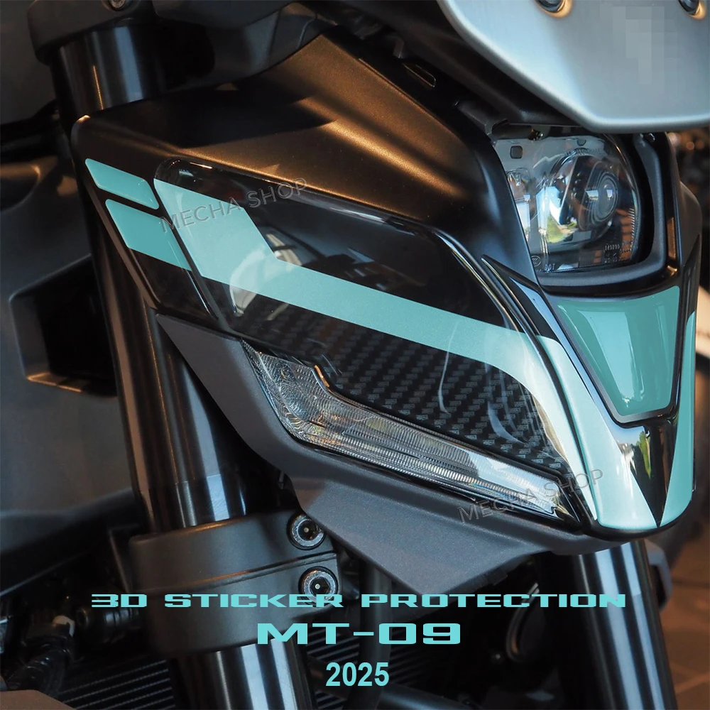 

MT09 2025 Motorcycle Front Headlight Side 3D Epoxy Resin Sticker Protection Kit For MT-09 MT 09 SP 2024-