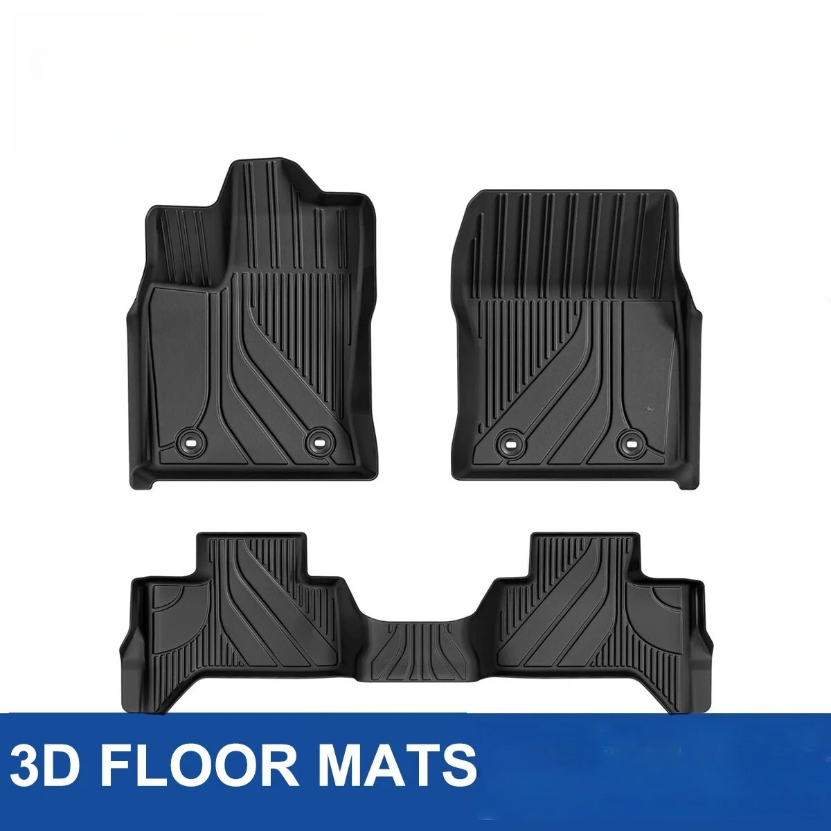 

Комплект из 3 всепогодных 3D-ковриков для пола для Toyota Tundra Double Cab 2022-2026