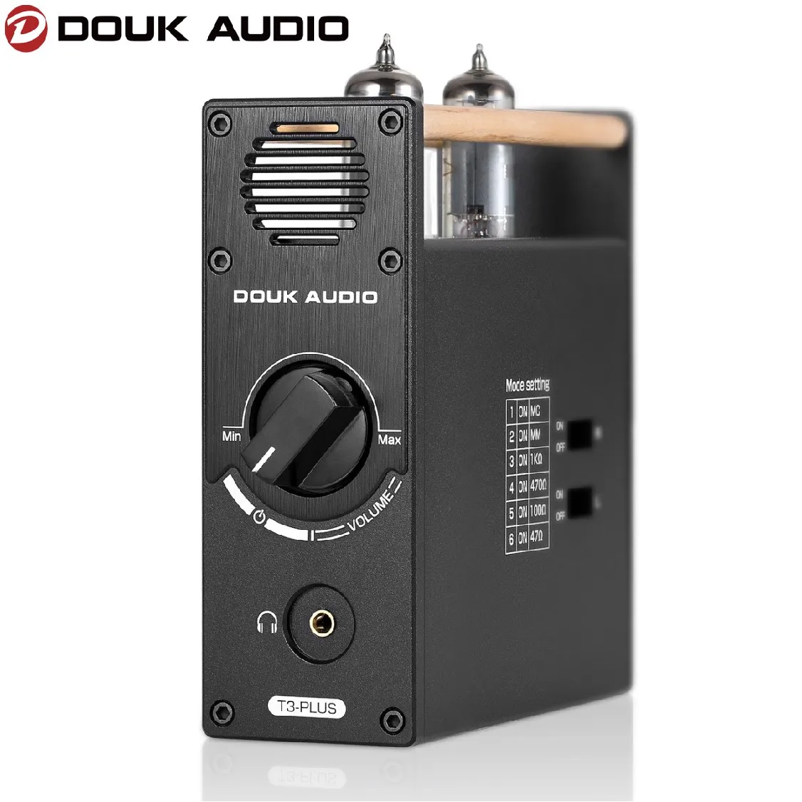 Douk Audio T3 Plus Mini 6A2 Vacuum Tube MM / MC Phono Preamp for Turntables HiFi Stereo RCA Pre-Amplifier Headphone Amp