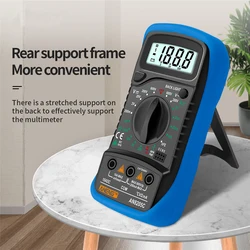 LCD Digital Multimeter AC/DC Ammeter Volt Ohm Test Meter AN8205C Profession Multimetro with Thermocouple Backlight Display