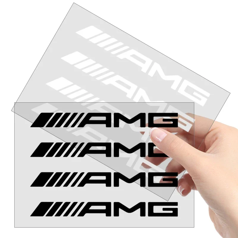 4Pcs Car Door Handle Stickers Tire Rear View Mirror Decals Decoration For Mercedes Benz AMG W124 W202 W203 W204 W210 W211 W212