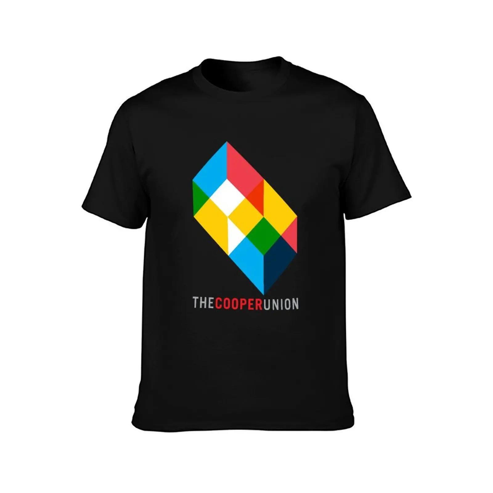 Cooper Union Academy T-Shirt, Summer Casual Cotton Tee, Oversized Streetwear Tops, Vintage Graphic Print, Loose Fit Short Sleeve