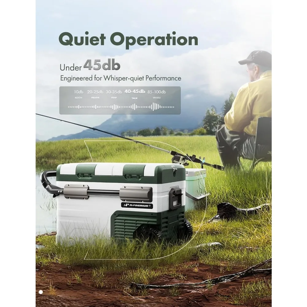 ثلاجة وفريزر محمول للسيارة بسعة 12 فولت 39 لترًا مع تحكم في التطبيق، نطاق درجة الحرارة -4 ° F إلى 68 ° ف #4