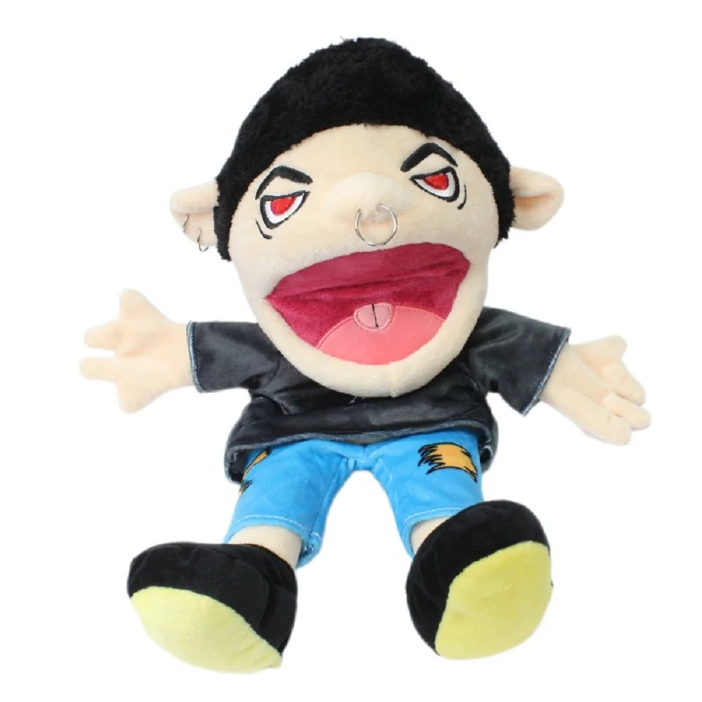 Hot nieuwe 30/50 cm Jeffy Handpop Pluche Kinderen Zachte Pop Talk Show Party Props Kerst Pop Knuffels marionet Kids Gift