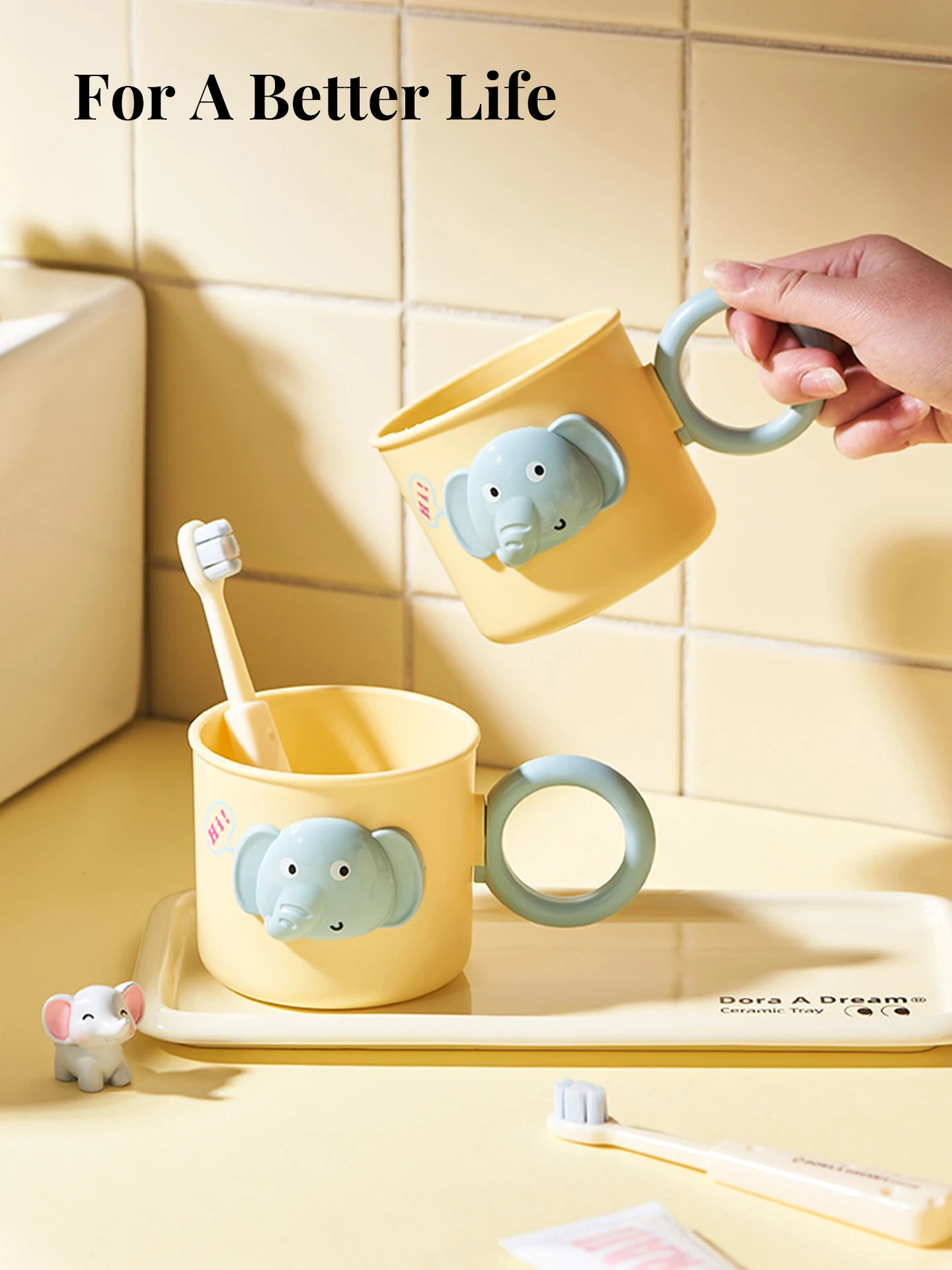 

Креативный стакан для чистки зубов Mintrain с носиком, высокая эстетическая ценность, пластиковый стакан для ванной, 350 мл, для детей