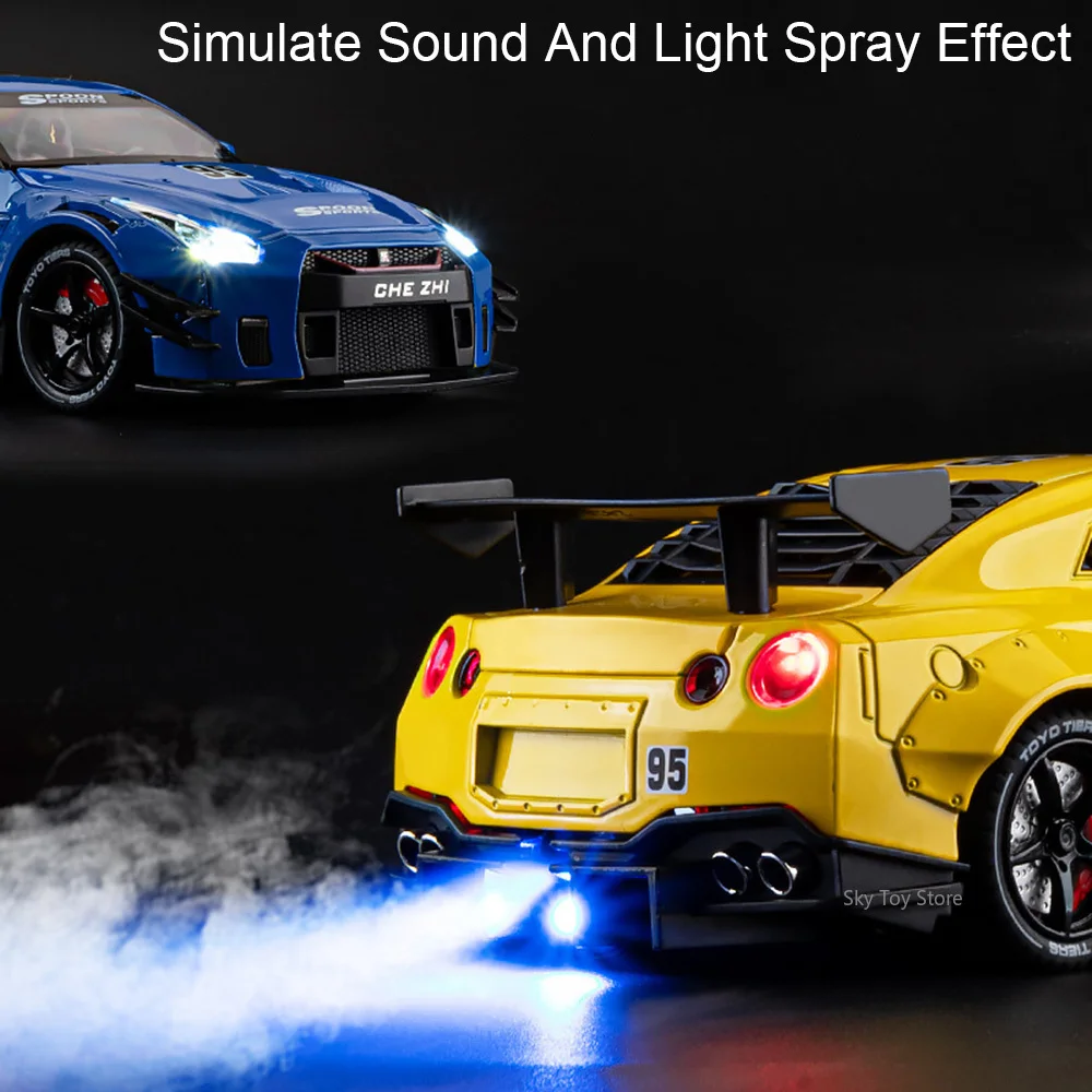 1:24 GTR 람보르기니 레비울토 합금 미니어처 스포츠카 장난감 다이캐스트 모델 도어 개폐 사운드 라이트 후진 기능 포함 남자아이 생일 선물