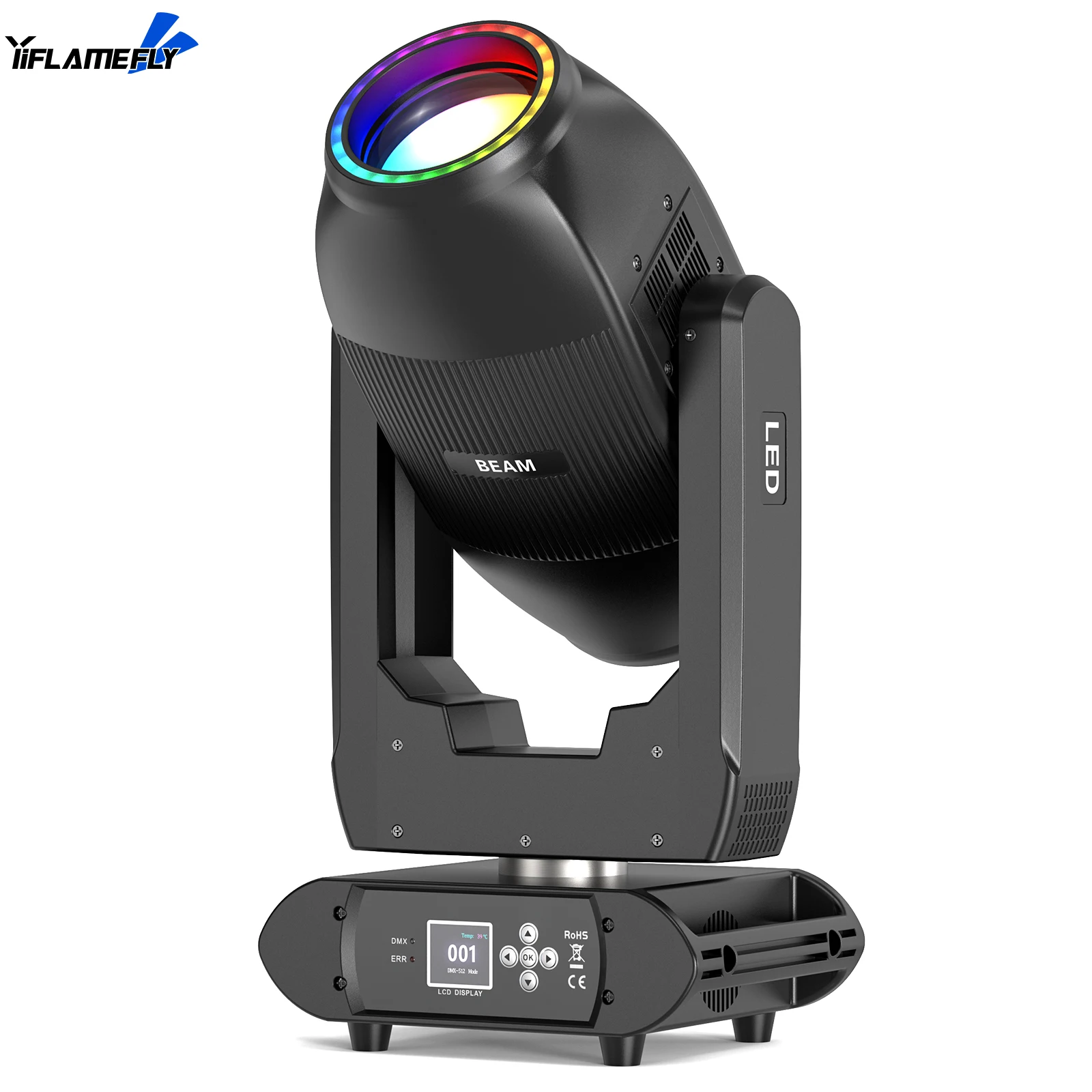 

Yiflamefly 300W Dual-head LED Beam Moving Head Light 18 prism DMX512 33CH for Bars Birthday Parties Clubs KTV and a Variety