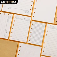 Carpeta de anillas de alta calidad, cuaderno A5 Personal A6 A7 tamaño A8, recargas de inserción, planificador diario en espiral de hojas sueltas, núcleo interno, papel de 100g