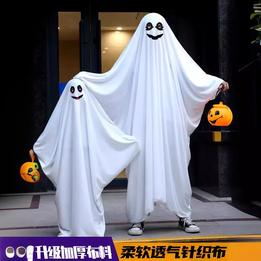 

2024 New Halloween Children's Clothing Makeup Ball Children's Adult Ghost Cloak Cloak Dress Up