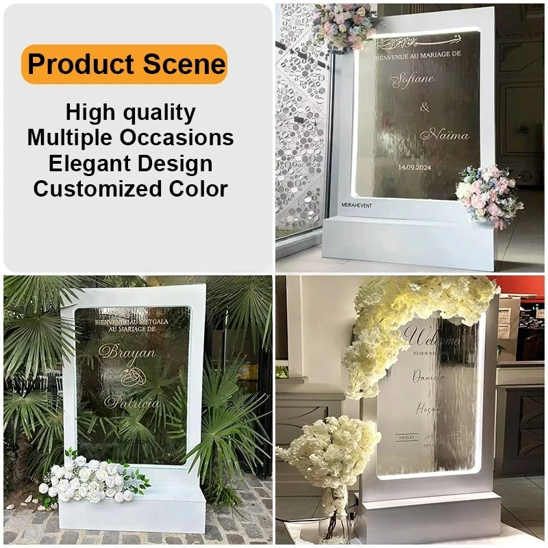 Waterfall RGB Lighted Backdrop Stand custom.Metal Welcome Wedding Sign Fountain Backdrop Backyard Wedding