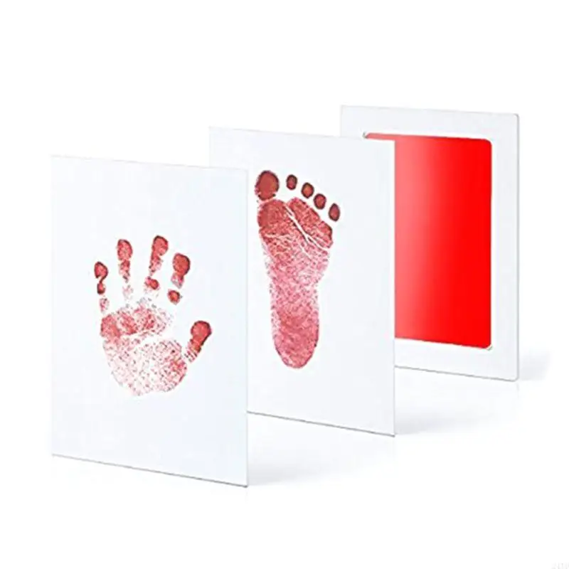 24TD 1 Set Inkless Infant Hand Foot Stamp Pet for Cat Dog Paw Print Pad Clean for Touch Pad for Baby Handprint Footprint