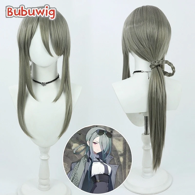 Bubuwig Synthetic Hair Konoe Mina Cosplay Wigs Blue Archive Konoe Mina 70cm Women Long Straight Dark Gray Cos Wig Heat Resistant