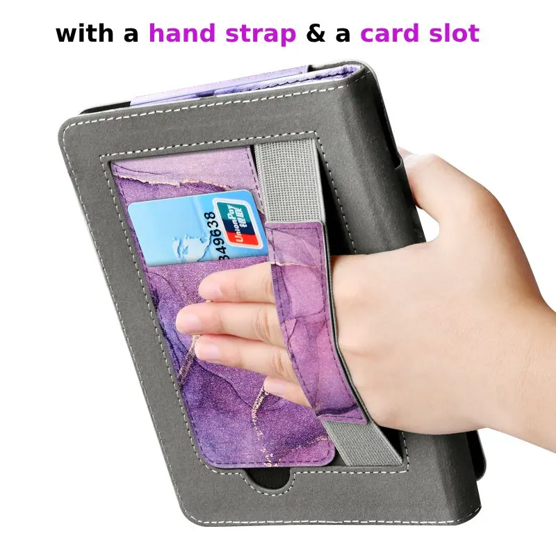 For Kindle Paperwhite 12th Generation Case 7 inch 2024 Colorsoft Signature Paperwhite 6 with Hand Strap Stand Holder Card Slot