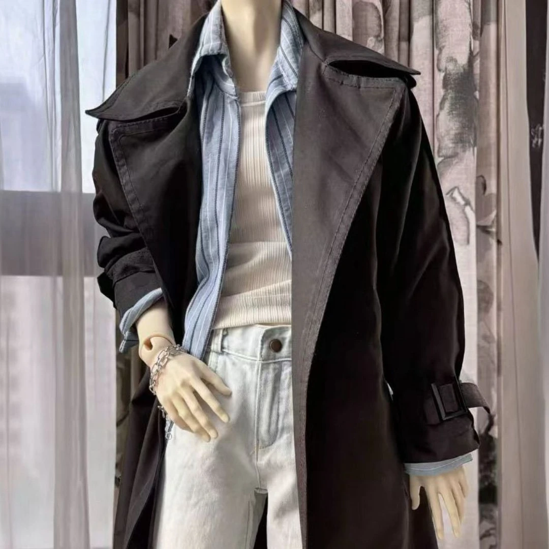 1-3-ドール服コート-75cm-bjd-ドール用-ウインドブレーカー-ブラック-長袖-ドレスアップおもちゃ-プレイハウスギフト-ドールアクセサリー、人形なし