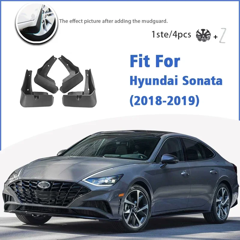

For hyundai sonata 2018 2019 mud flap guards blast fender mudflaps front rear car accessories 4pcs
