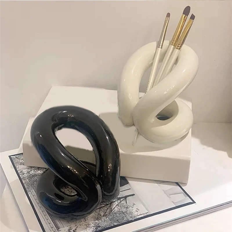ABLJ Penhouder Minimalistisch Ontwerp Touw Knoop Tandenborstelhouders Borstelstandaard Voor Badkamer Vanity & Werkbladen Decor-C Dur