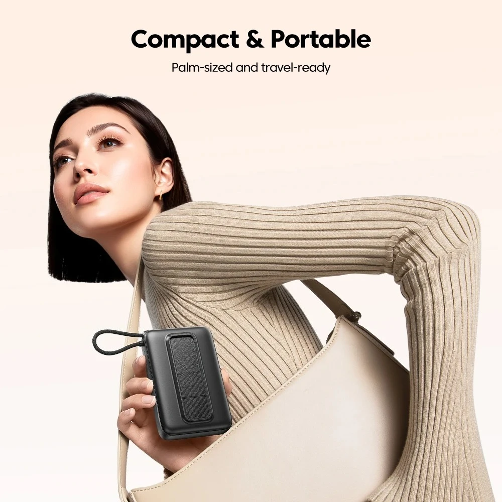 Магнитный внешний аккумулятор с кабелем типа C, 22,5 Вт, внешний аккумулятор со светодиодным дисплеем для быстрой зарядки для Apple и Android, 10000 мАч