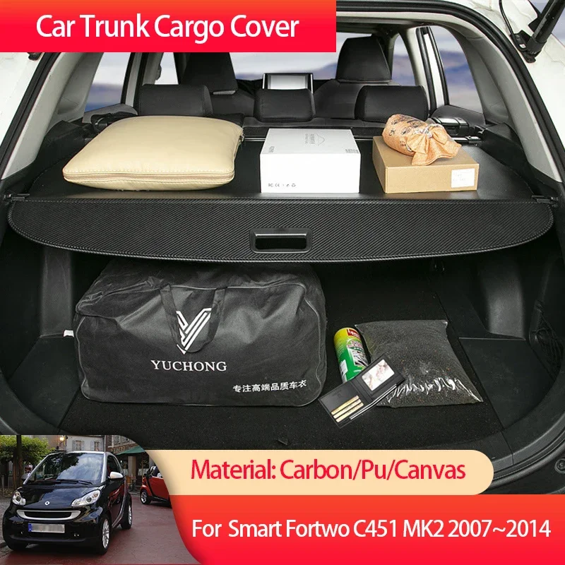 

For Mercedes-Benz Smart Fortwo C451 MK2 2007~2014 2008 2009 Trunk Cargo Cover Luggage Storage Rear Boot Tray Shielding Shade