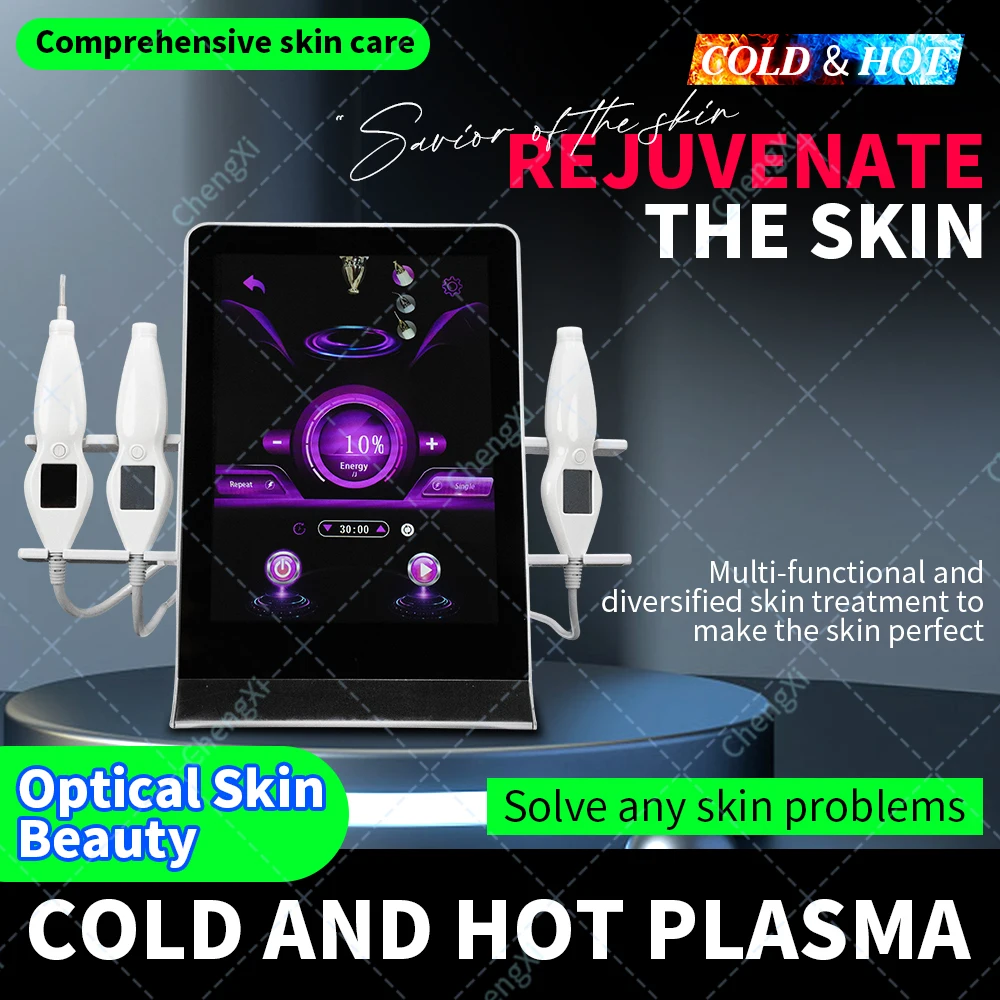 Newest Professional Cold and Hot Plasma Diamond Stamp Ozone Plasma Anti-aging Skin Rejuvenation Facial Care Beauty Machine