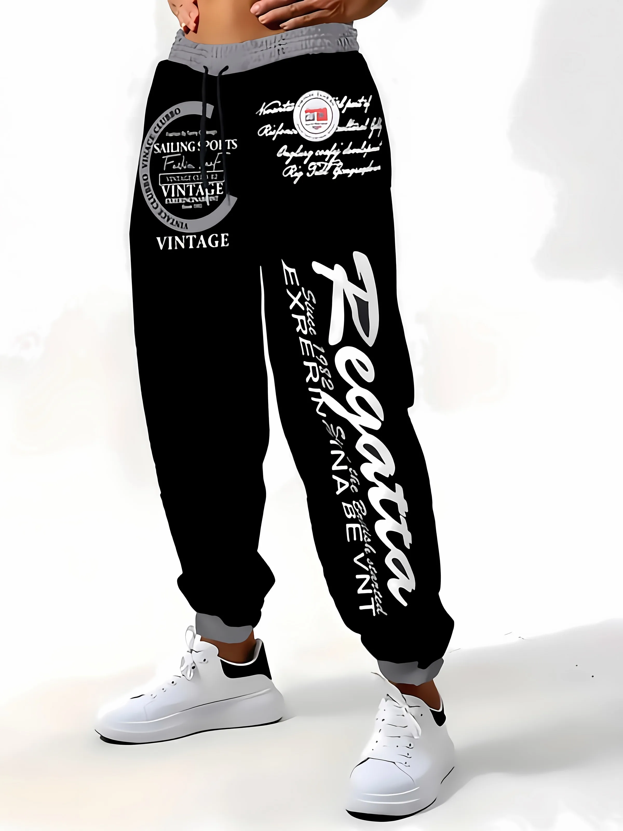 New men's casual fashion 3D printed outdoor street style trousers for the autumn of 2025