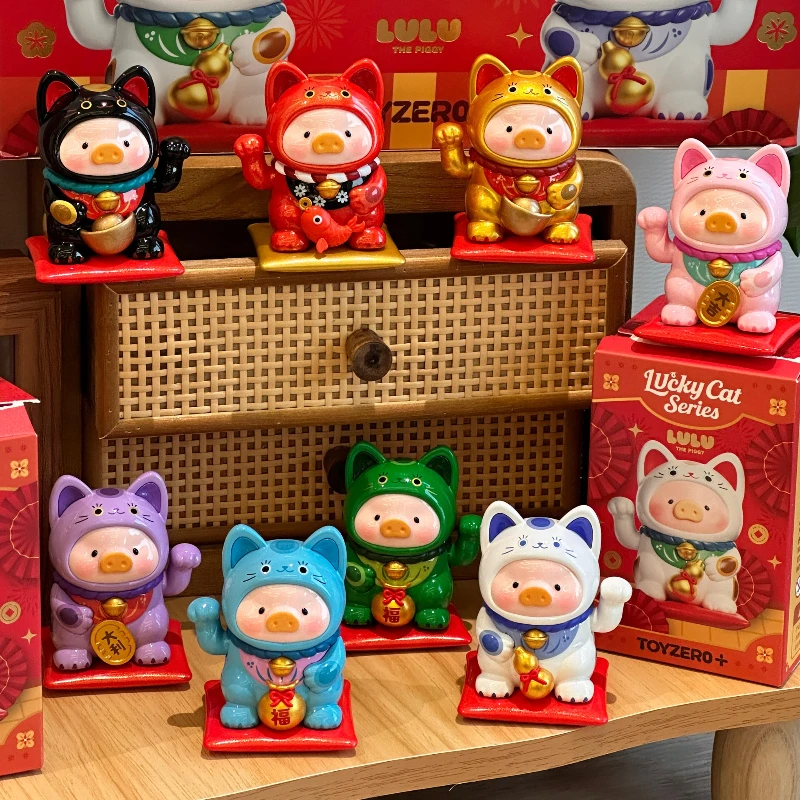 

TOYZERO Lulu The Piggy Lucky Cat Series слепая коробка Mystery Box Caixa Caja куклы подарок настольный орнамент модель аниме фигурки игрушки
