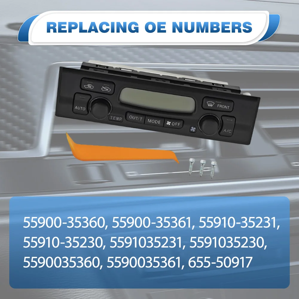 

40 pins AC Heater Climate Control Panel Module Temperature Control Unit for Toyota 4Runner 1999- 2002 55900-35360, 55900-35361