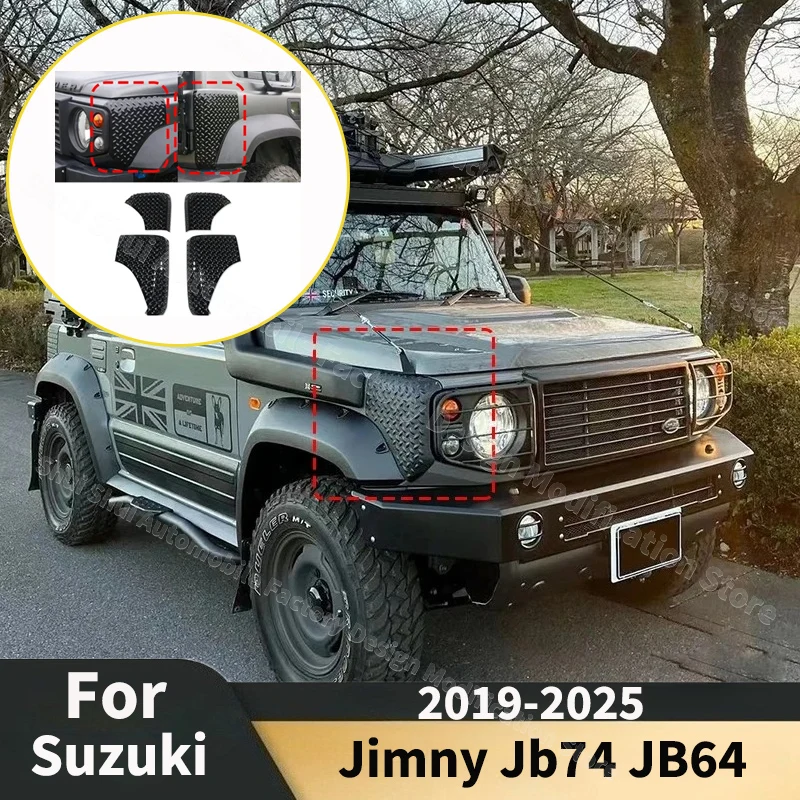 

2019-2025 для Suzuki Jimny Jb74 JB64 3 двери/5 дверей автомобиля лезвия угол угла наклейка на кузов 4 шт./компл. защитный комплект декоративная крышка