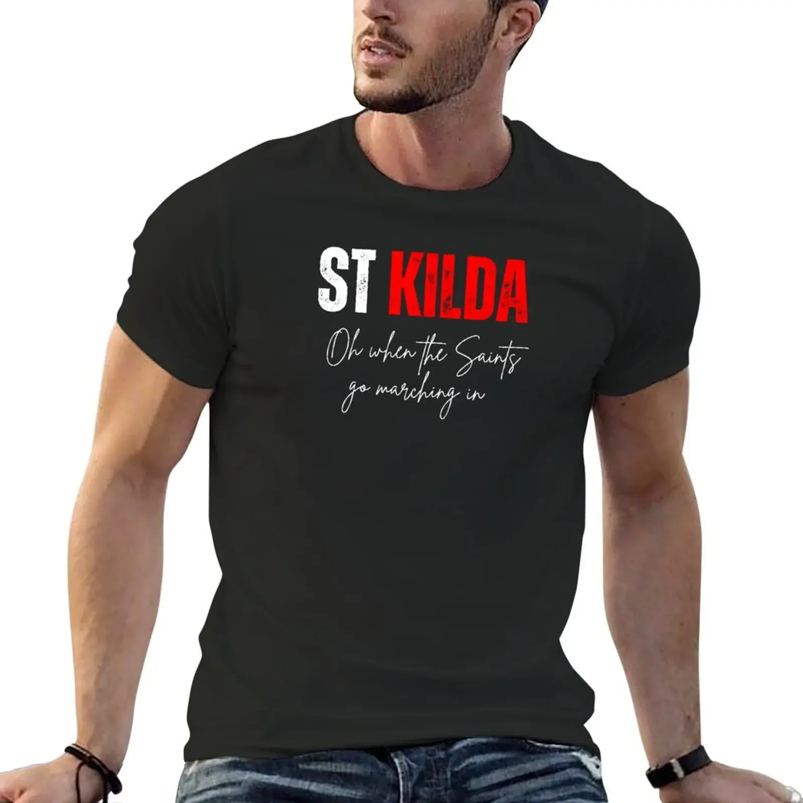 

St Kilda Football Club T-Shirt blanks vintage plus size tops Men's clothing