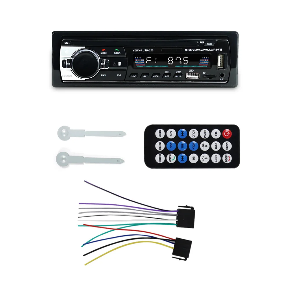 Car Radio Modulator MP3 Player Digital Bluetooth Car Stereo Player FM Radio Stereo With 60W*4 Support USB Charge Adapter for Car