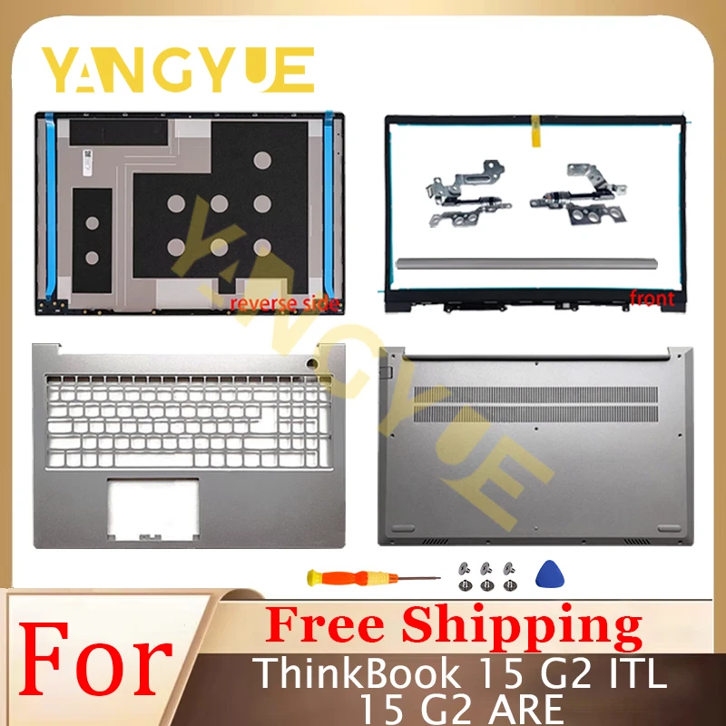 

For Thinkbook 15 G2 ITL 15 G2 ARE 15 G2 ACL Repalce Cases LCD Back Cover Front Bezel Hinges Palrmest Lower Bottom Case