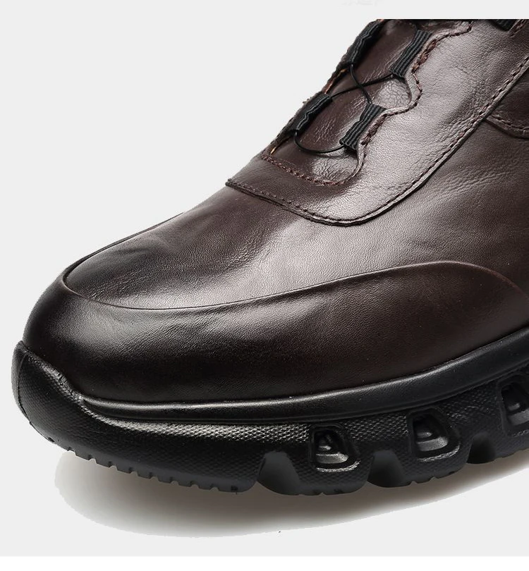 Trendy Cow Leather Shoes Men Automatic Swivel Button Luxury Cowhide Sneakers Lightweight Business Athletic Loafers Handsome 45 view 6